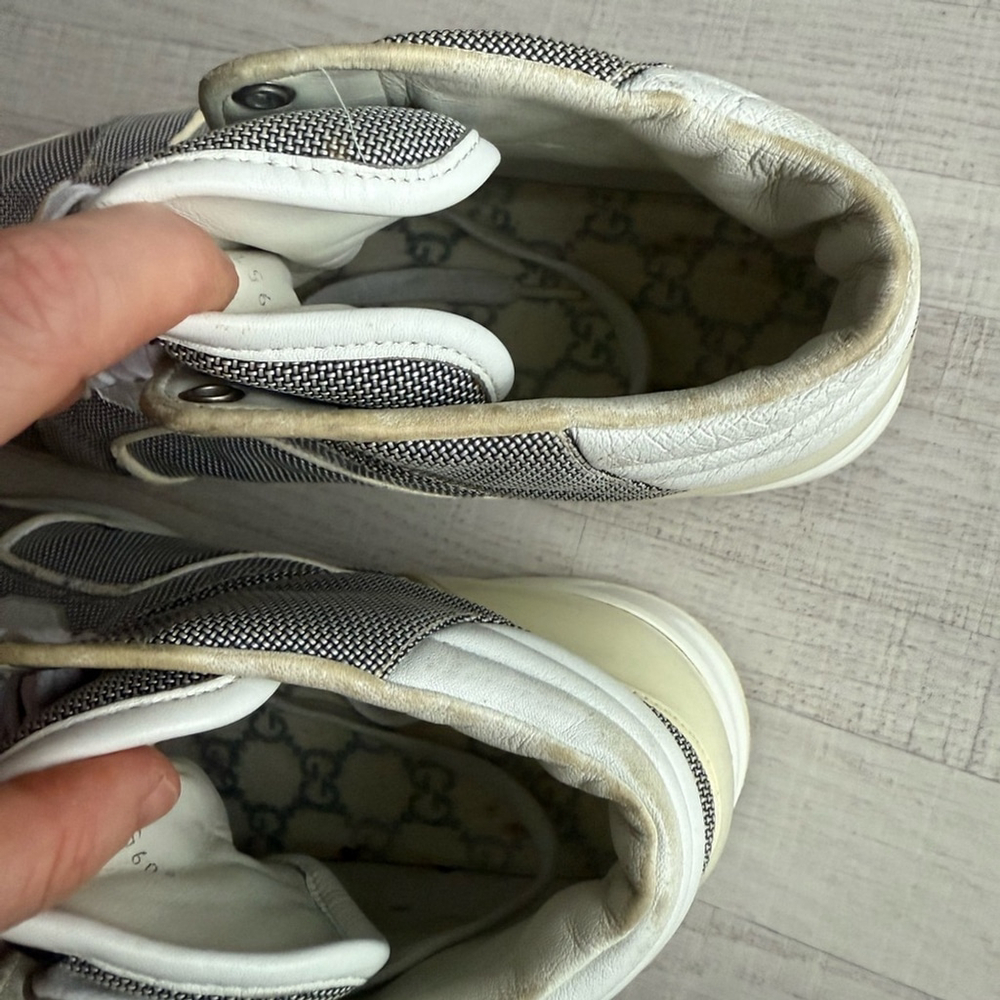 Gucci Baling Fabric Nappa Moorea Interlocking G men's high-top sneaker US12 - Picture 9 of 13